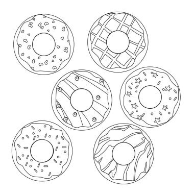 Siyah beyaz tatlı çörekler, stres önleyici renkler.