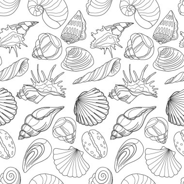 Tek renkli deniz kabukları, duvar kâğıdı ve kumaş süsü, yapıştırma kitabı için arkaplan, ambalaj kağıdı
