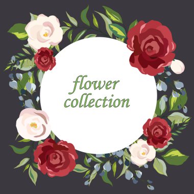 Mesaj pankartı, tebrik kartı, düğün davetiyesi, çiçeklerle süslenmiş