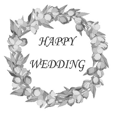 Koronada bahar çiçekleri, metin için arkaplan, vektör illüstrasyonu