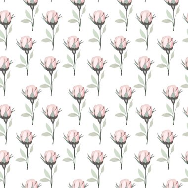 Romantik tarzdaki kusursuz desen, güllerle süslenmiş süs, düğün geçmişi.