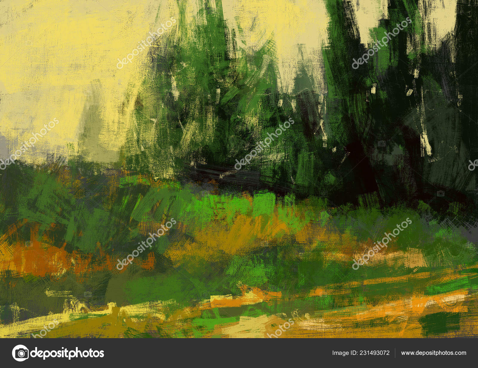 Painting Abstract Nature Brush Stroke Style Art Stock by ©Christianmullerart 231493072