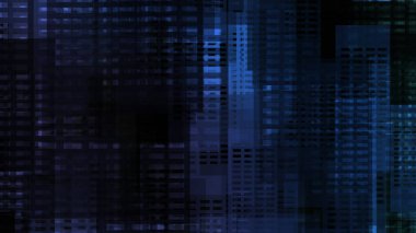 Dijital sanat karanlık soyut binaların boyama