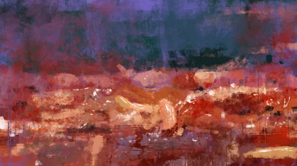 abstract dead bodies in brush stroke style, digital illustration