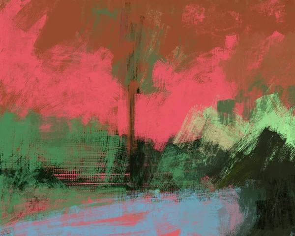 Maalaus Abstrakti Taivas Edustus Digitaalisessa Taiteessa — kuvapankkivalokuva
