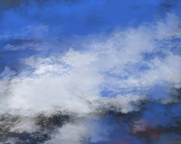 Pintura Onda Azul Abstrata Arte Digital — Fotografia de Stock
