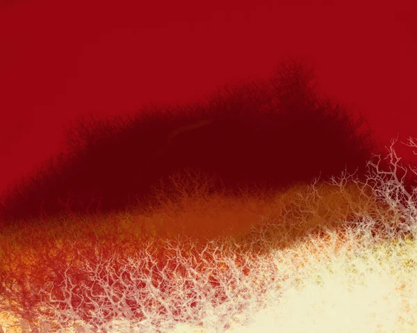 Painting of abstract red nature in brush stroke style, digital art