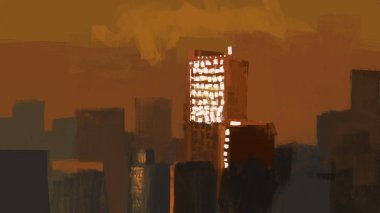 yapı ve formlar ile soyut endüstriyel arka plan, dijital sanat