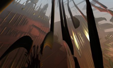 Dijital sanat uzaylı arka plan resmini