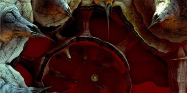 Dijital sanat uzaylı arka plan resmini