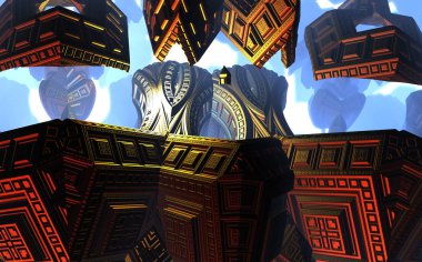 Dijital sanat uzaylı arka plan resmini