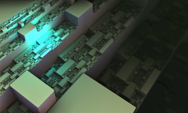 dijital sanatta soyut mimari arka plan