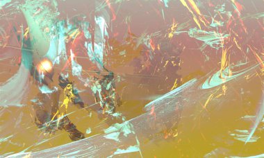 Dijital sanat psychedelic arka plan resmini