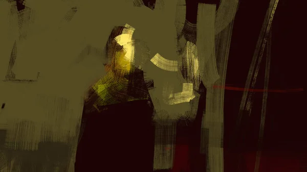 Abstrakt Monster Penseldrag Stil Digital Illustration — Stockfoto