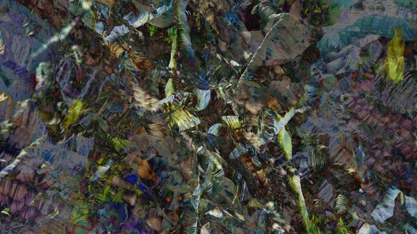 Schilderij Van Psychedelische Abstracte Achtergrond Digitale Kunst — Stockfoto