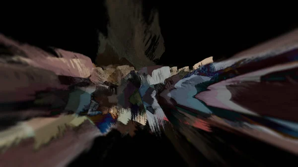 Schilderij Van Psychedelische Abstracte Achtergrond Digitale Kunst — Stockfoto