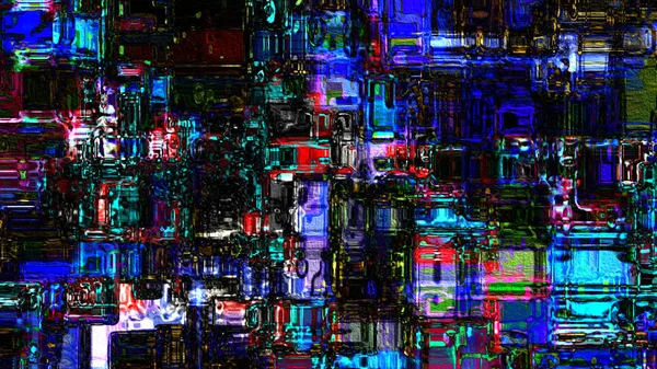 Digital Grunge Illustration Abstract Colorful Background — Stock Photo, Image
