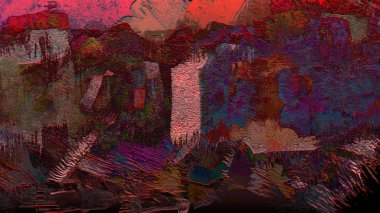 dijital sanat gizemli renkli arka plan kavramı