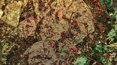 dijital sanat gizemli renkli arka plan kavramı