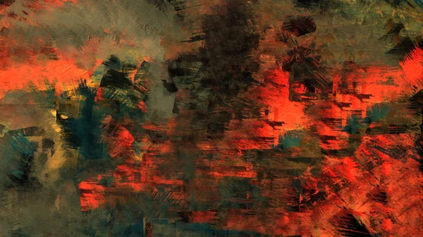 Malowanie Abstrakcyjnego Ognia Stylu Pociągnięć Pędzlem Sztuka Cyfrowa — Zdjęcie stockowe