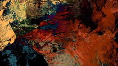 Dijital arazi yüzey pas hareketi renkli resimde