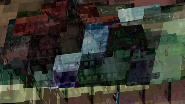 Фантастический Красочный Абстрактный Фон Цифровом Искусстве — стоковое фото