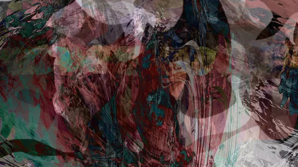 Grunge Digital Ilustração Abstrato Terreno Colorido Fundo — Fotografia de Stock