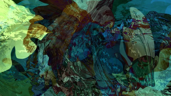 Renkli Psychedelic Arka Plan Dijital Soyut Çizimi — Stok fotoğraf