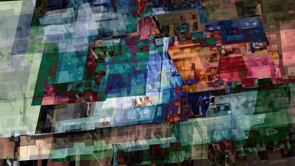 Fantastisk Färgglad Abstrakt Bakgrund Digital Konst — Stockfoto