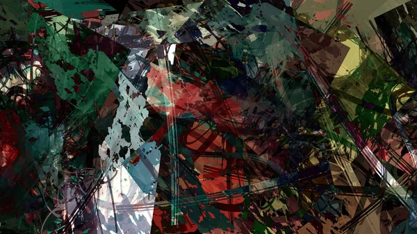 Fantastische Bunte Abstrakte Hintergrund Der Digitalen Kunst — Stockfoto