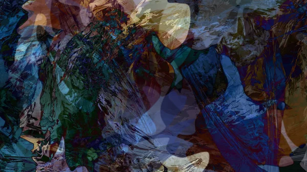 Digitale Abstrakte Illustration Des Bunten Psychedelischen Hintergrunds — Stockfoto
