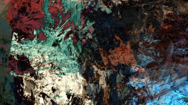 Dijital arazi yüzey pas hareketi renkli resimde