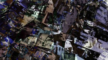 Şehir yapısı renkli garip arka plan dijital sanat