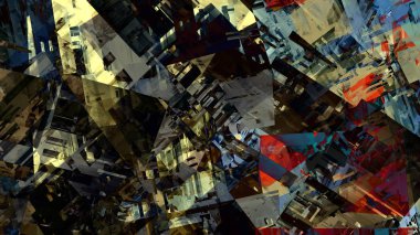 Şehir kentsel inşaat yapı geometrik arka plan dijital sanat