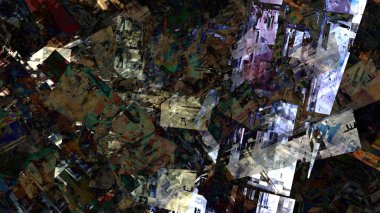 Şehir Kentsel Yapı renkli arka plan dijital sanat