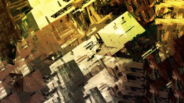 Şehir Kentsel Yapı renkli günbatımı arka plan dijital sanat