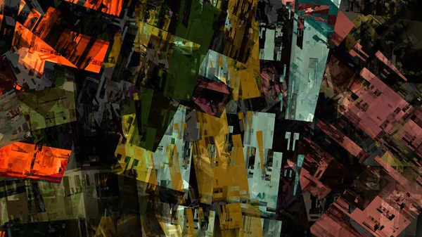 Структура Міста Барвистий Дивний Абстрактний Фон Цифровому Мистецтві — стокове фото