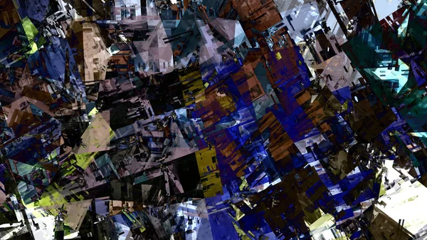 Bunte Seltsame Abstrakte Hintergrund Der Digitalen Kunst — Stockfoto