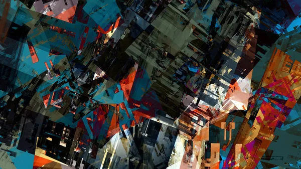 Fond Abstrait Fantastique Coloré Dans Art Numérique — Photo