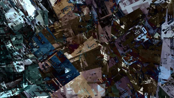 Δομή Πολύχρωμο Παράξενο Αφηρημένα Φόντο Πόλη Στην Ψηφιακή Τέχνη — Φωτογραφία Αρχείου