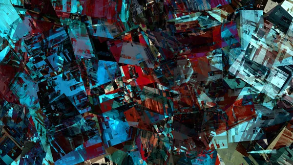 Stedelijke Stad Kleurrijke Abstracte Achtergrond Digitale Kunst — Stockfoto