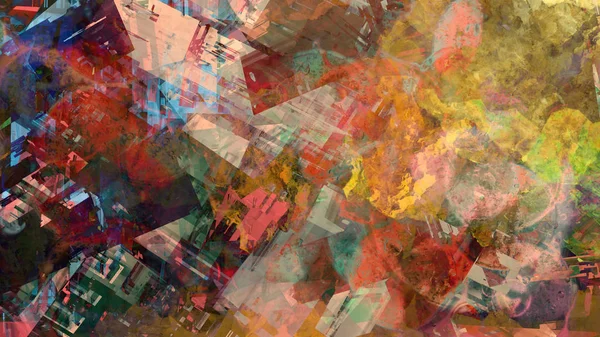 Fundo Abstrato Colorido Arte Digital — Fotografia de Stock