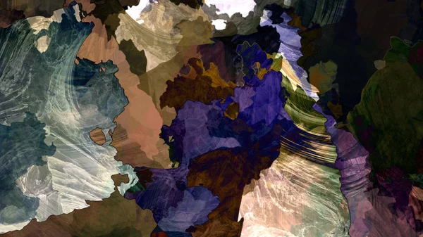Psychedelic Latar Belakang Abstrak Dalam Seni Digital — Stok Foto