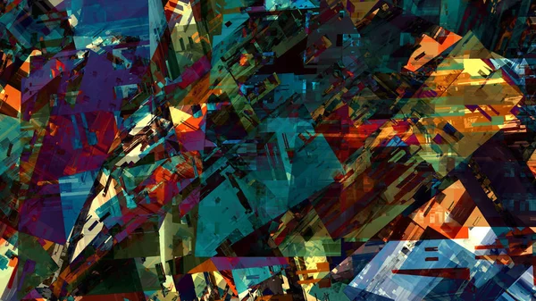 Kleurrijke Abstracte Achtergrond Digitale Kunst — Stockfoto