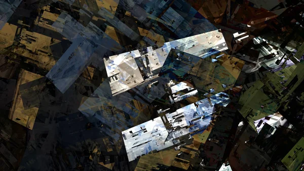 Структура Города Красочный Странный Абстрактный Фон Цифровом Искусстве — стоковое фото