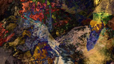 renkli psychedelic arka plan dijital sanat