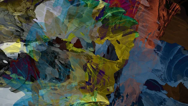 Fond Abstrait Psychédélique Coloré Dans Art Numérique — Photo