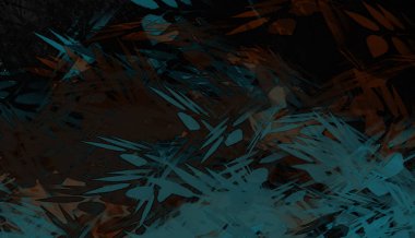 bir ormanın gece doğa illüstrasyon, geleneksel resim Digital 