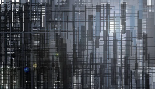 Stadsbyggnad Fabriken Abstrakt Bakgrund Digital Konst — Stockfoto