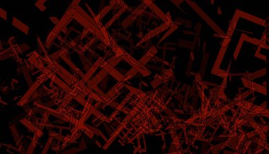 dijital sanatta soyut kaotik geometrik arka plan